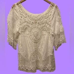 Elegant White Lace Blouse